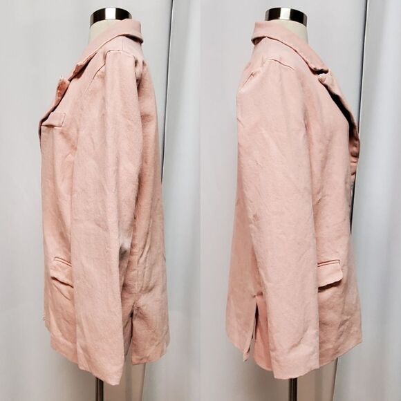 Levi's Made and Crafted Pink Organic Cotton Denim Jean Blazer Jacket Woman's Md - Picture 3 of 8